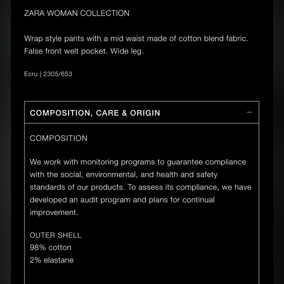 Zara wrap front pants Zara Woman collection - Picture 11 of 11